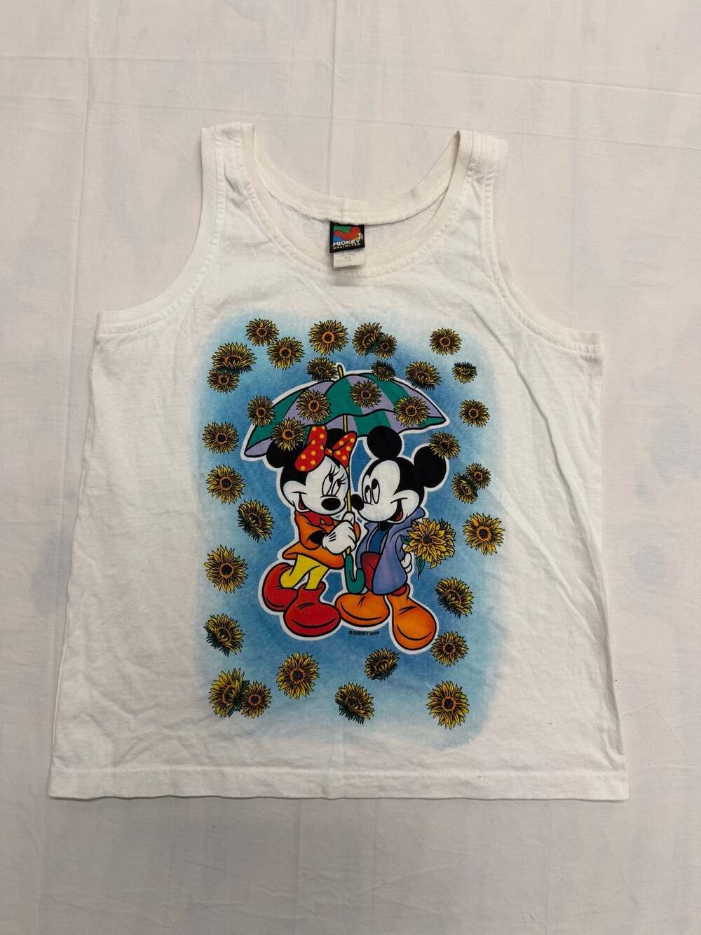 Vintage 90s Mickey Unlimited Mickey and Minnie Mouse Sunflower Tank Top
